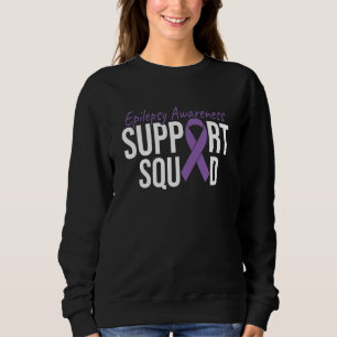 Support Squad We Wear Purple For Epilepsy Awarenes Sweatshirt