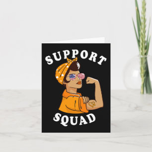 Support Squad Woman Sunglasses for Leukaemia Aware Card