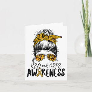 Support Squad Women Leopard Messy Bun Rsd And Crps Card