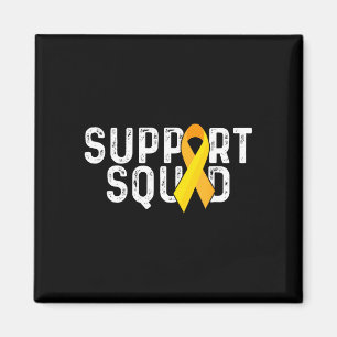Support squad _ yellow ribbon _ childhood cancer magnet