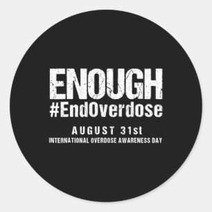 Support Stop Overdose International Overdose Aware Classic Round Sticker