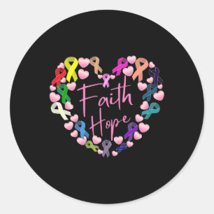 Support Strength Against Cancer World Cancer Day Classic Round Sticker