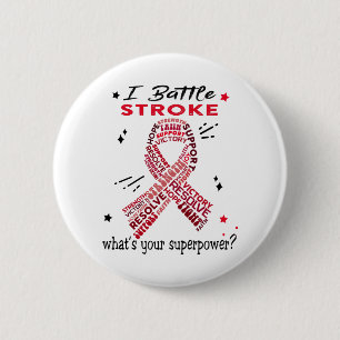 Support Stroke Warrior Gifts 6 Cm Round Badge