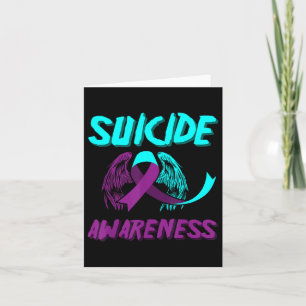 Support Suicide Awareness Wings Suicide Prevention Card