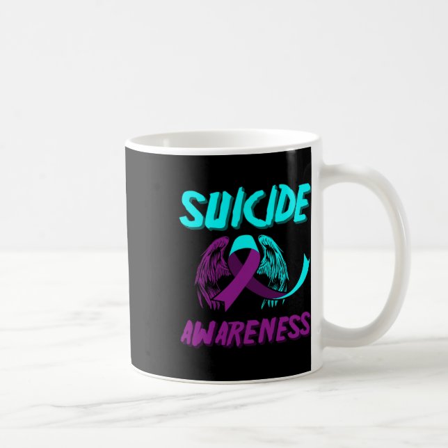 Support Suicide Awareness Wings Suicide Prevention Coffee Mug (Right)