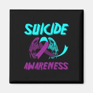 Support Suicide Awareness Wings Suicide Prevention Magnet