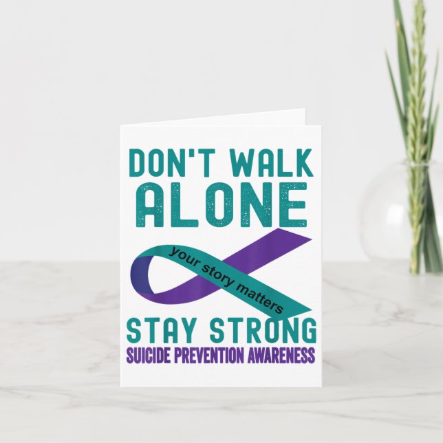 Support Suicide Prevention Awareness Message  Card (Front)
