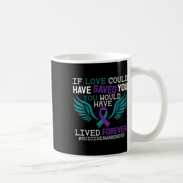 Support Suicide Prevention Awareness Week Ribbon  Coffee Mug (Right)