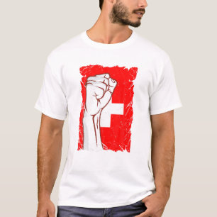 Support Switzerland Soccer Flag Ball 2022 For Foot T-Shirt