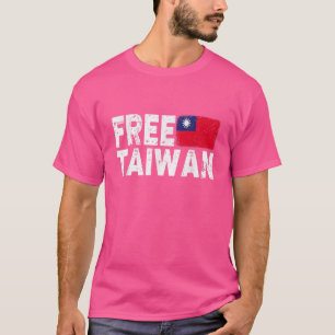 Support Taiwan I Stand With Taiwan Flag Free Taiwa T-Shirt