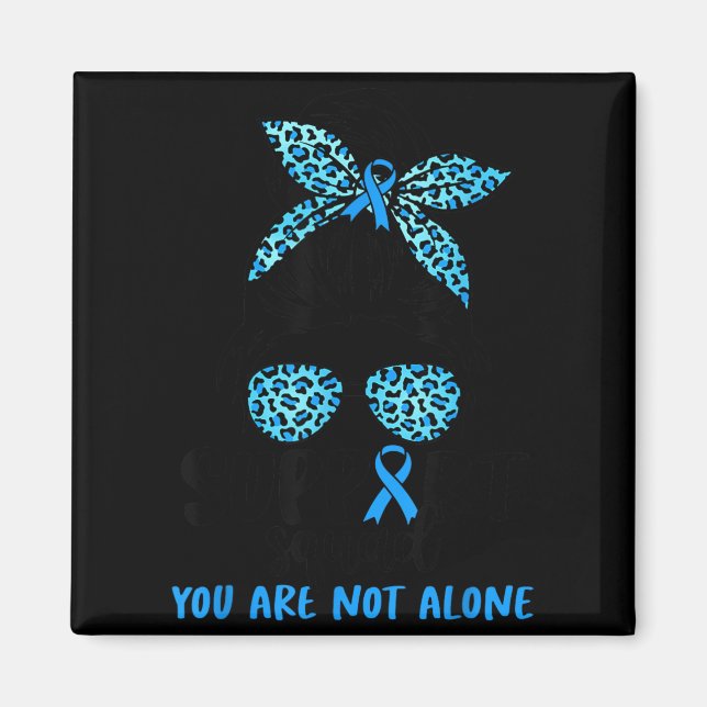 Support Team Blue Warrior Diabetes Awareness Magnet (Front)