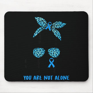 Support Team Blue Warrior Diabetes Awareness Mouse Pad