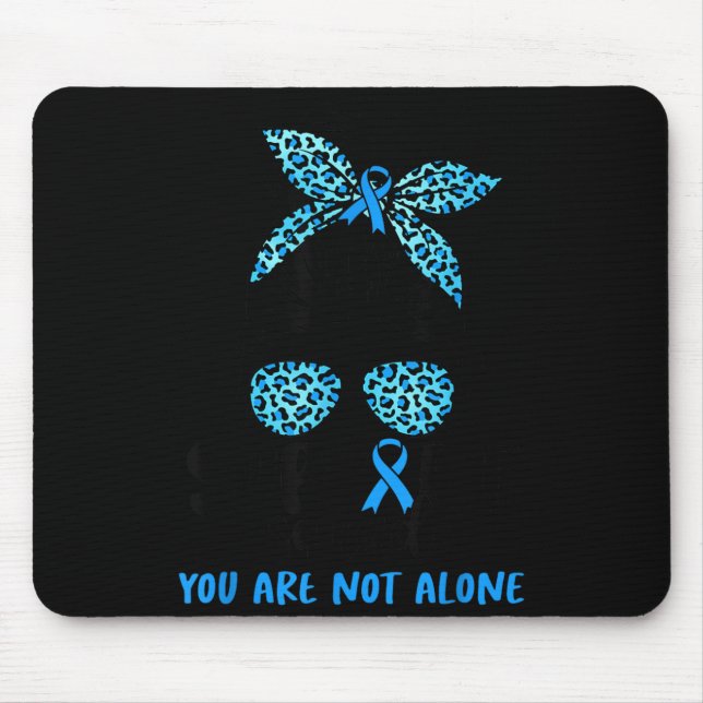 Support Team Blue Warrior Diabetes Awareness Mouse Pad (Front)
