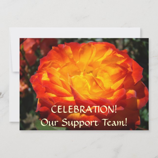 SUPPORT TEAM Celebration! Invitations Party Cards (Front)