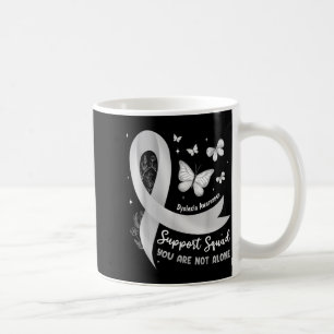 Support Team Dyslexia Awareness Silver Ribbon Coffee Mug
