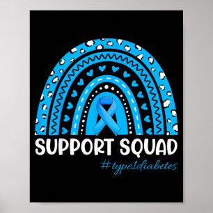 Support Team Type 1 Diabetes - Diabetes Awareness Poster