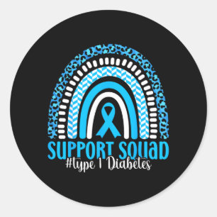 Support Team Type 1 Diabetes - T1d Diabetes Classic Round Sticker