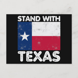 Support Texas I Stand With Texas Texan Flag Holiday Postcard