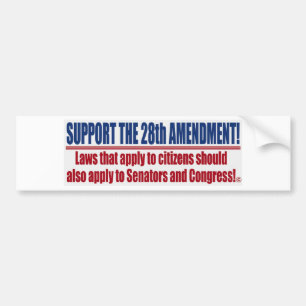Support the 28th Amendment Bumper Sticker