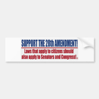 Support the 28th Amendment Bumper Sticker