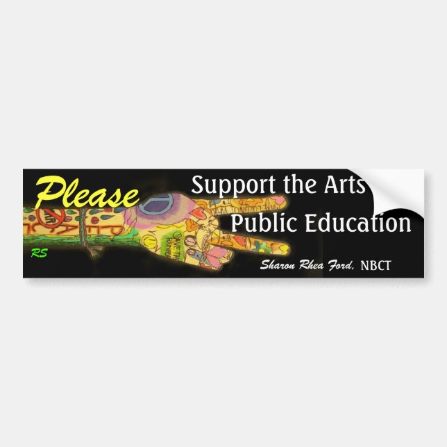 Support the Arts in Public Education by SRF Bumper Sticker (Front)