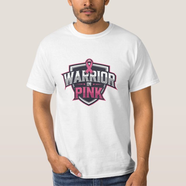 Support the Cause with Pink Ribbon Designs T-Shirt (Front)