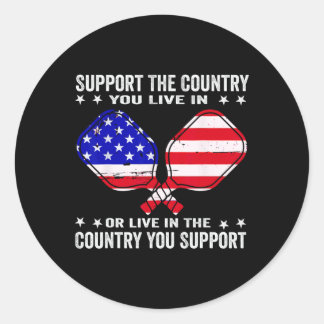 Support The Country You Live In Usa 4th Of July Pi Classic Round Sticker