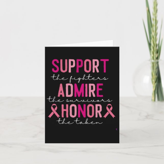 Support The Fighters Admir The Survivores Honour T Card (Front)
