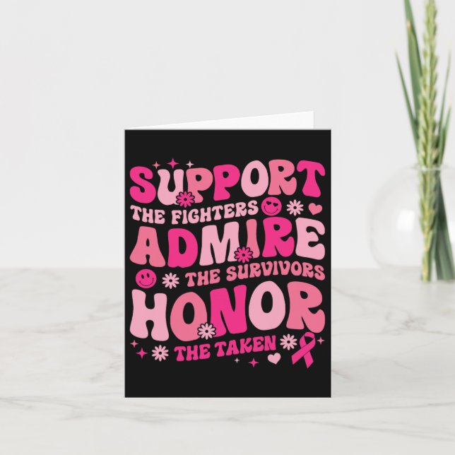 Support The Fighters Admire The Survivors Breast C Card (Front)