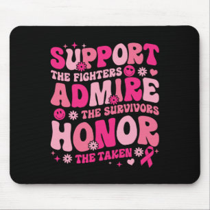 Support The Fighters Admire The Survivors Breast C Mouse Pad