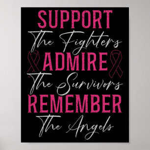 Support The Fighters Breast Cancer Awareness Month Poster