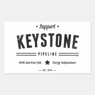 Support The Keystone Pipeline Rectangular Sticker