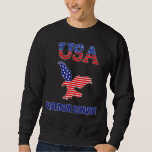 Support The People's Convoy 2022 Usa America Freed Sweatshirt