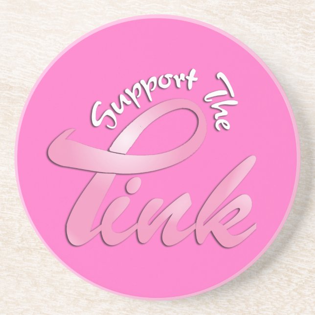 Support The Pink Coaster (Front)