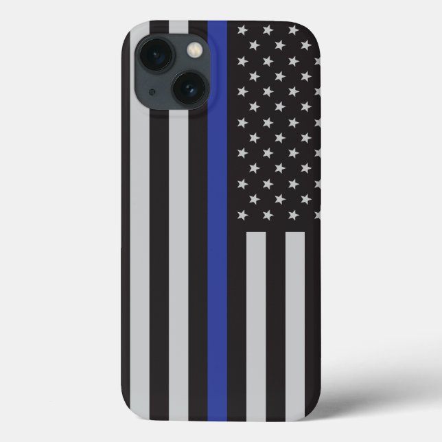 Support the Police Thin Blue Line American Case-Mate iPhone Case (Back)