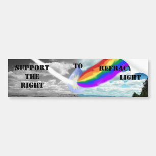 Support the right to refracted light bump sticker