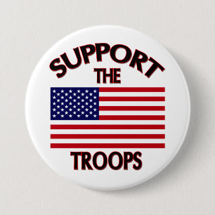 Support The Troops 7.5 Cm Round Badge
