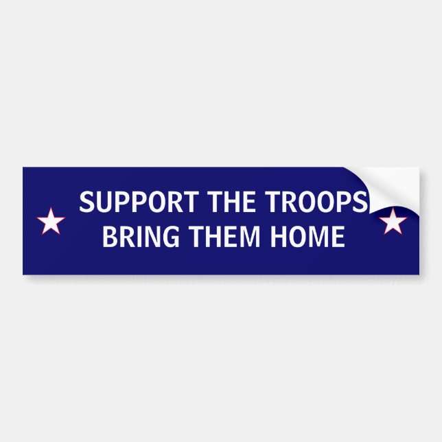 Support The Troops Bumper Sticker (Front)