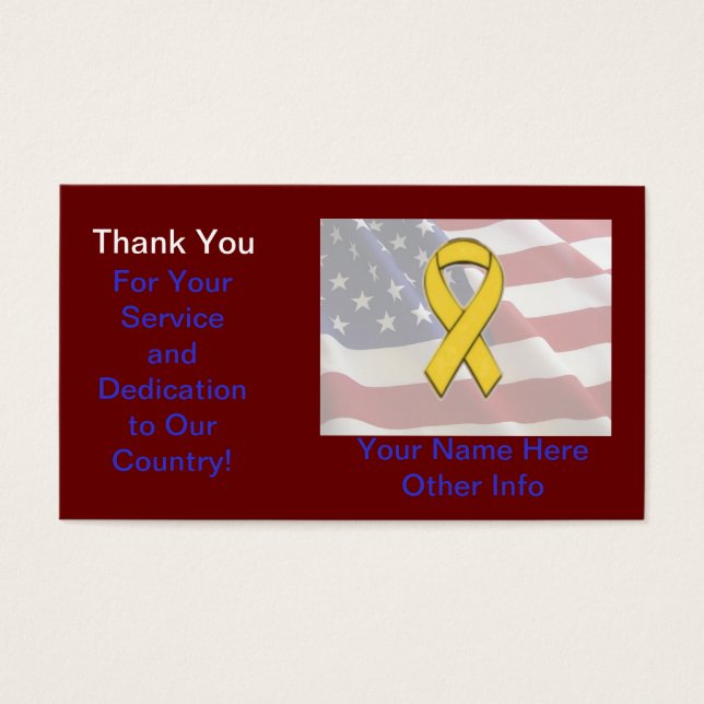 Support The Troops Card (Front)