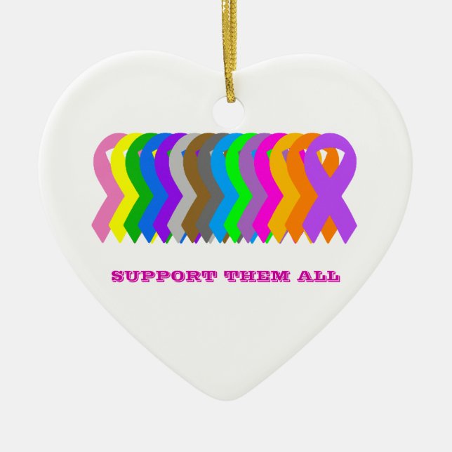 Support them All Ceramic Tree Decoration (Front)