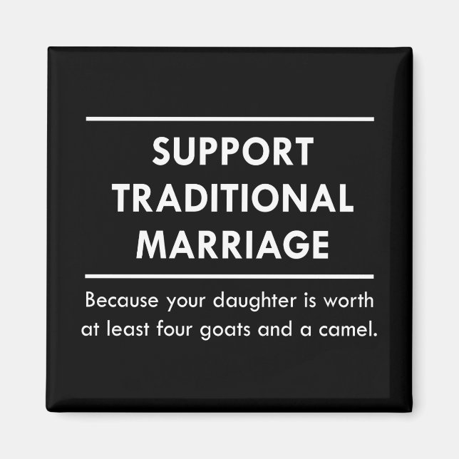 Support Traditional Marriage Magnet (Front)