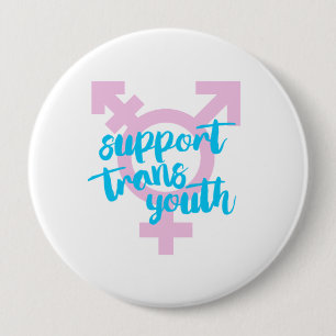 Support Trans Youth - Trans Symbol - -  10 Cm Round Badge