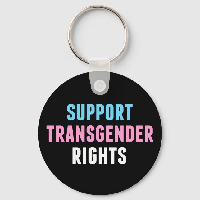 Support Transgender Rights Key Ring (Front)