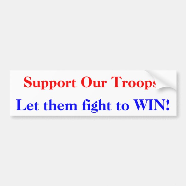 Support Troops Bumper Sticker (Front)
