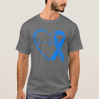 Support Type 1 Diabetes Awareness T1D Heart Ribbon T-Shirt