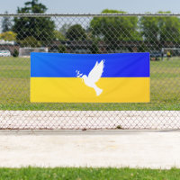 Support Ukraine Banner Dove of Peace - Freedom