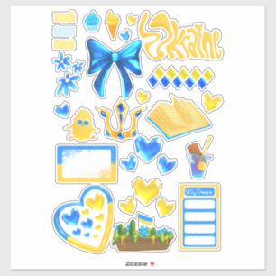 Support Ukraine Custom-Cut Vinyl Stickers