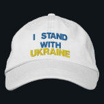 Support Ukraine Embroidered Baseball Cap<br><div class="desc">Support Ukraine Embroidered Baseball Caps - Peace - Ukrainian Flag - Freedom - Solidarity - Strong Together - Freedom Victory ! You can transfer to more than 1000 Zazzle products ! 
We Stand With Ukraine !</div>