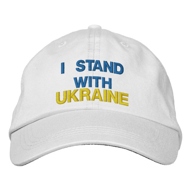 Support Ukraine Embroidered Baseball Cap (Front)