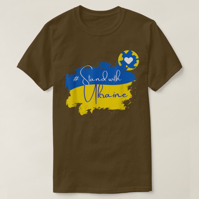 Support Ukraine flag I Stand With Ukraine  T-Shirt (Design Front)